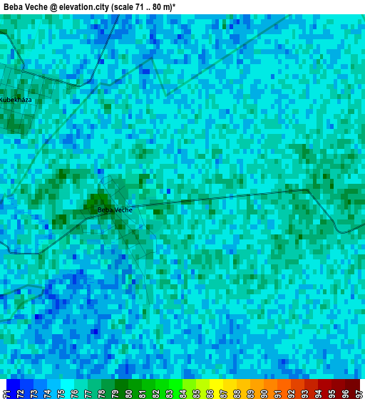 Beba Veche elevation map