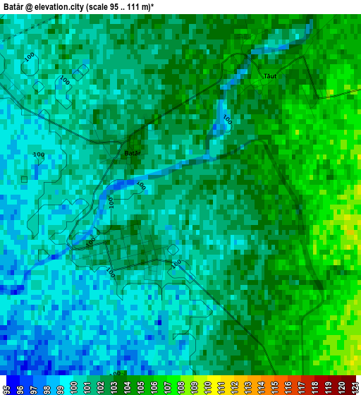 Batăr elevation map