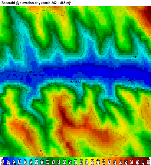 Basarabi elevation map