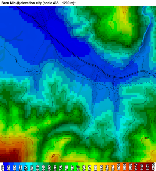 Baru Mic elevation map