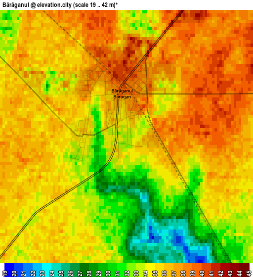 Bărăganul elevation map