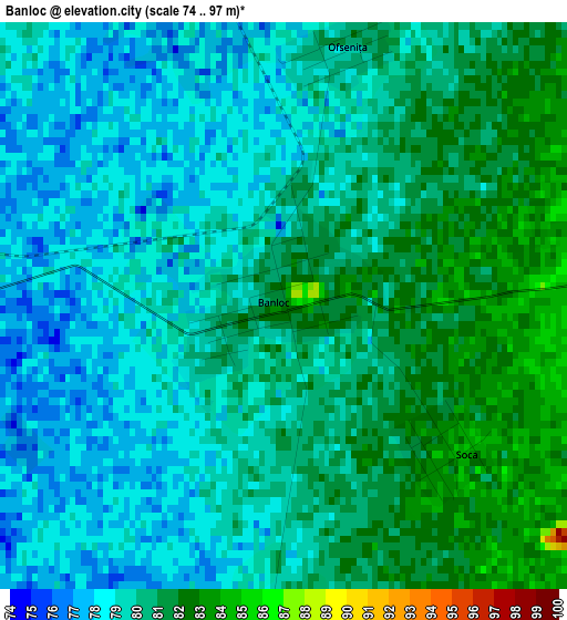 Banloc elevation map