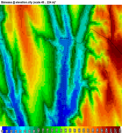 Băneasa elevation map