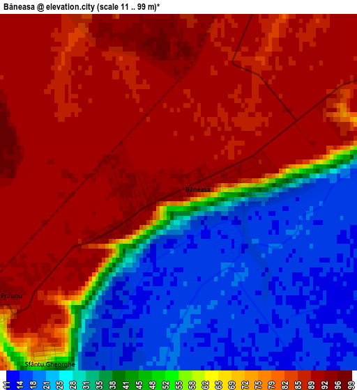 Băneasa elevation map