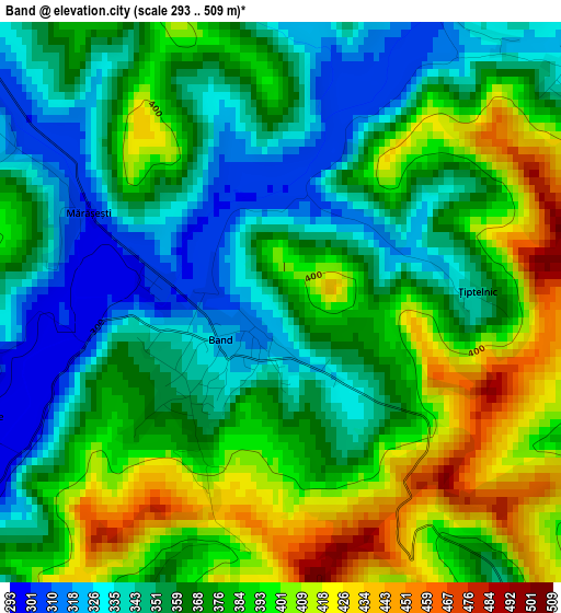 Band elevation map