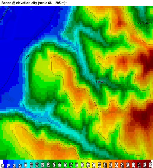 Banca elevation map