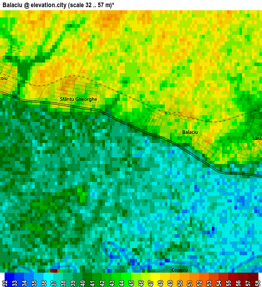 Balaciu elevation map