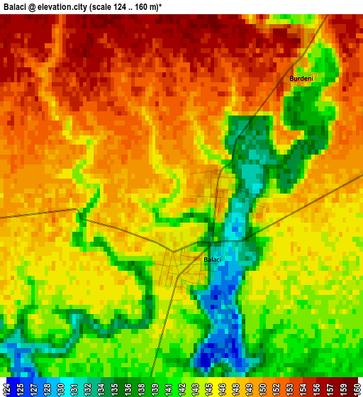 Balaci elevation map