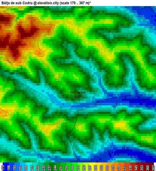 Băiţa de sub Codru elevation map