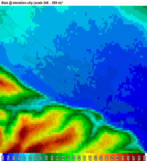 Baia elevation map