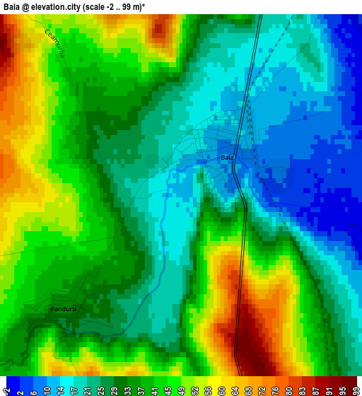 Baia elevation map