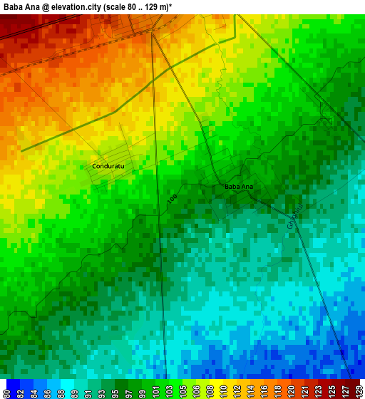 Baba Ana elevation map