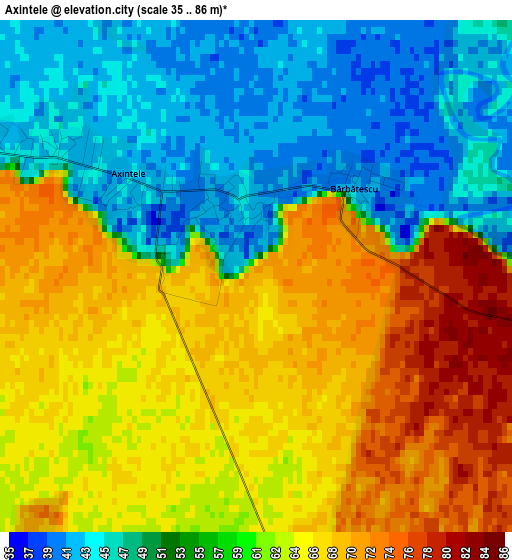 Axintele elevation map