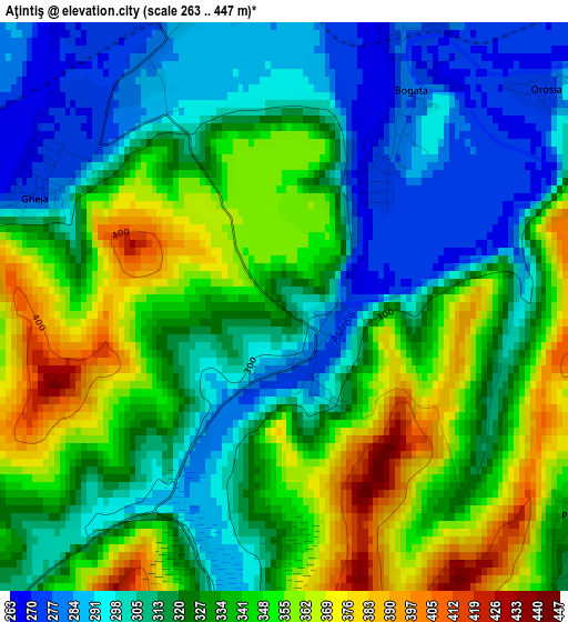 Aţintiş elevation map