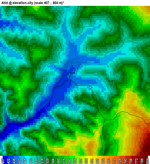 Atid elevation map