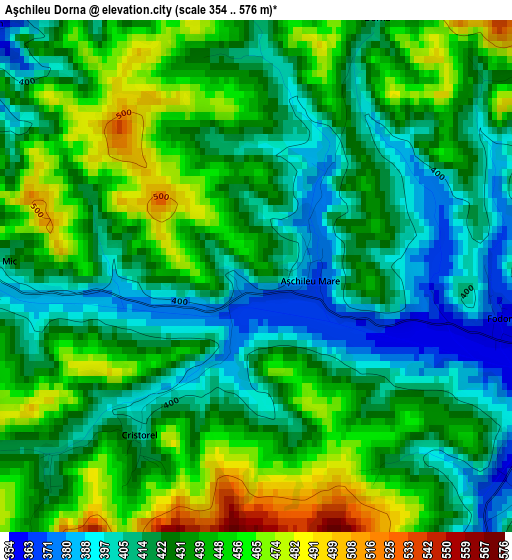 Aşchileu Dorna elevation map