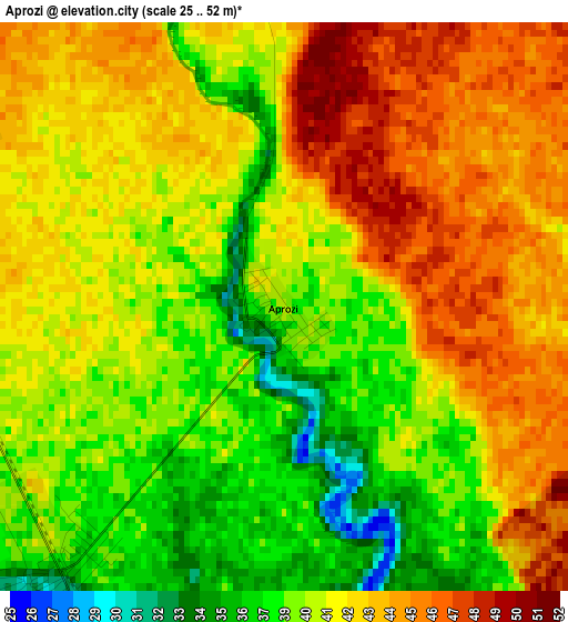 Aprozi elevation map