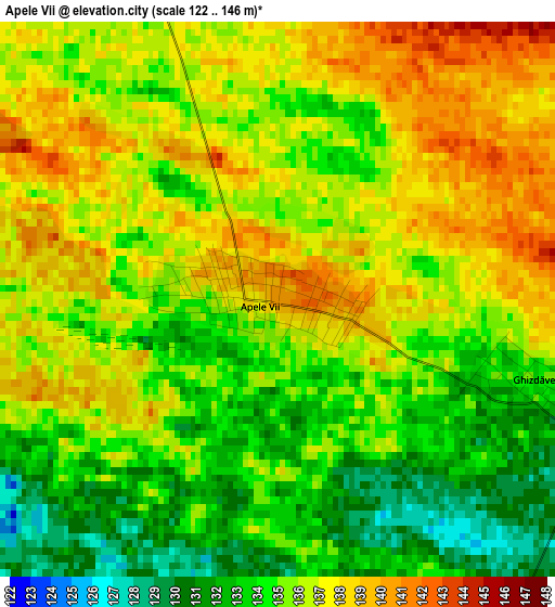 Apele Vii elevation map