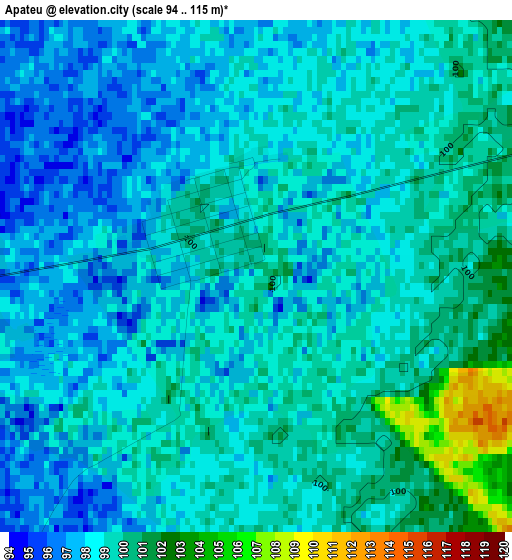 Apateu elevation map