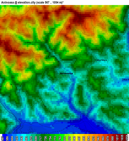 Aninoasa elevation map