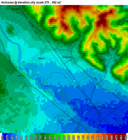 Aninoasa elevation map