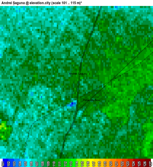 Andrei Șaguna elevation map