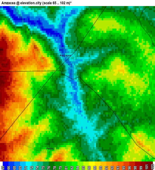 Amzacea elevation map