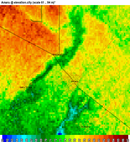 Amaru elevation map