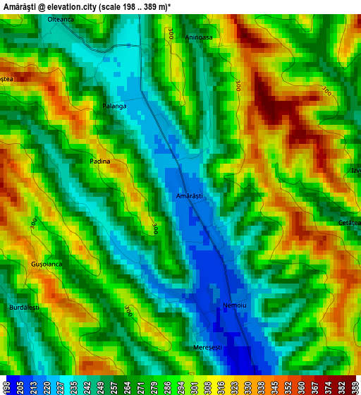 Amărăşti elevation map