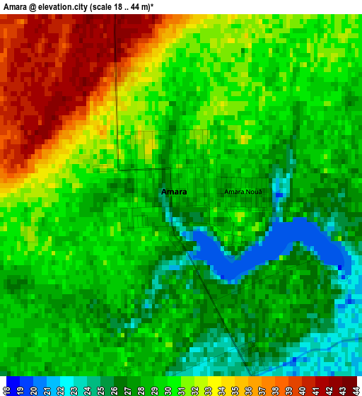 Amara elevation map