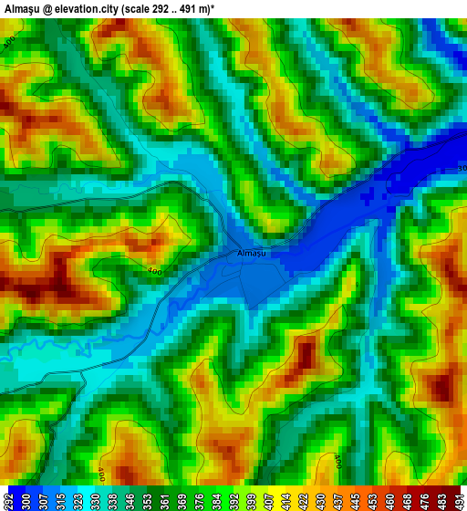 Almaşu elevation map