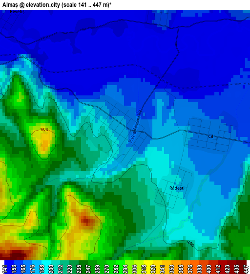 Almaş elevation map