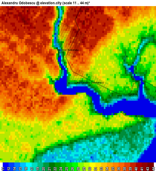 Alexandru Odobescu elevation map