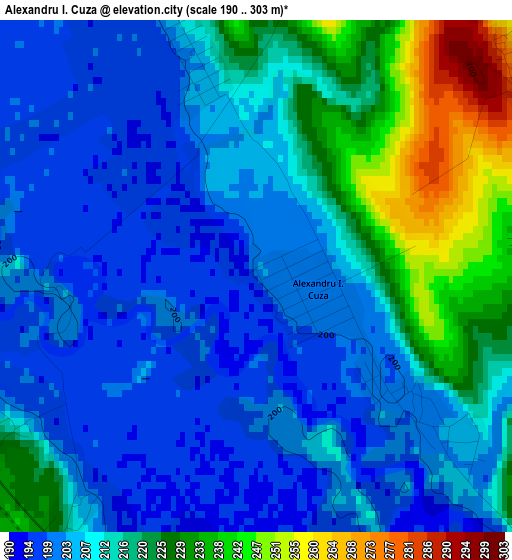 Alexandru I. Cuza elevation map