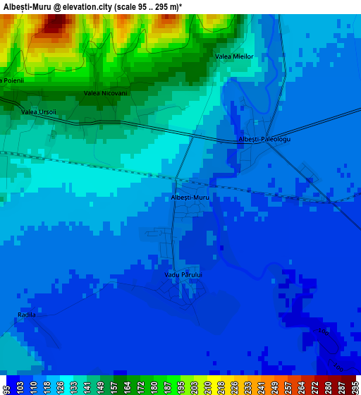 Albești-Muru elevation map