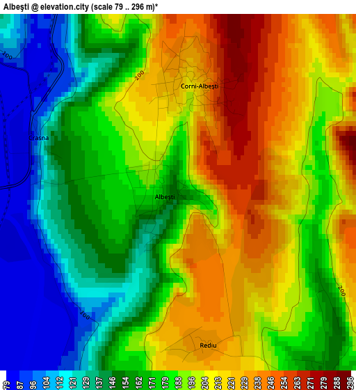 Albeşti elevation map