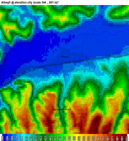 Albeşti elevation map