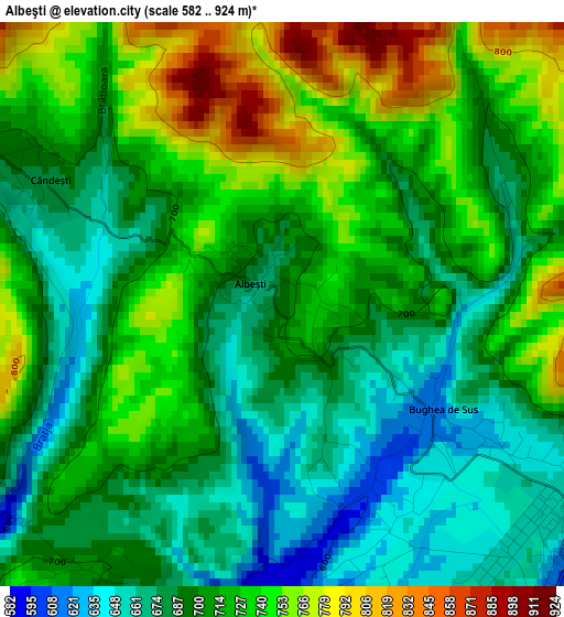 Albeşti elevation map