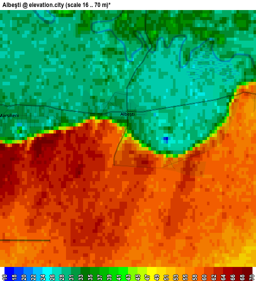 Albeşti elevation map