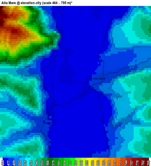 Aita Mare elevation map