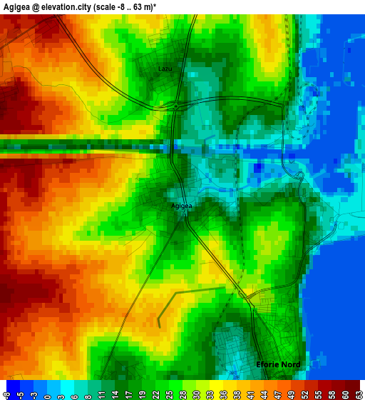 Agigea elevation map