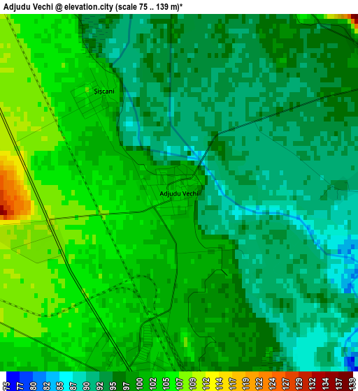 Adjudu Vechi elevation map