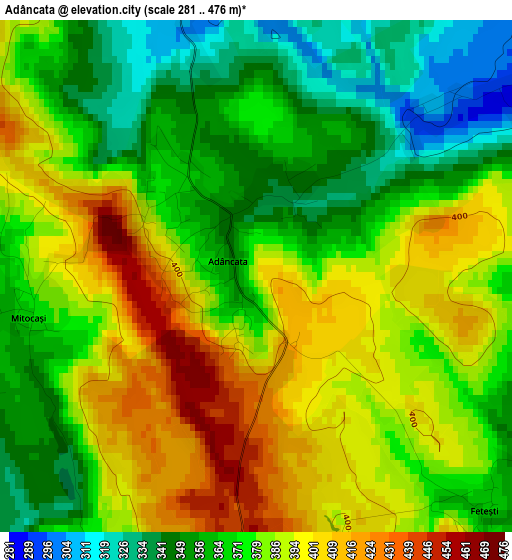 Adâncata elevation map