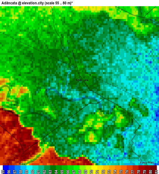 Adâncata elevation map