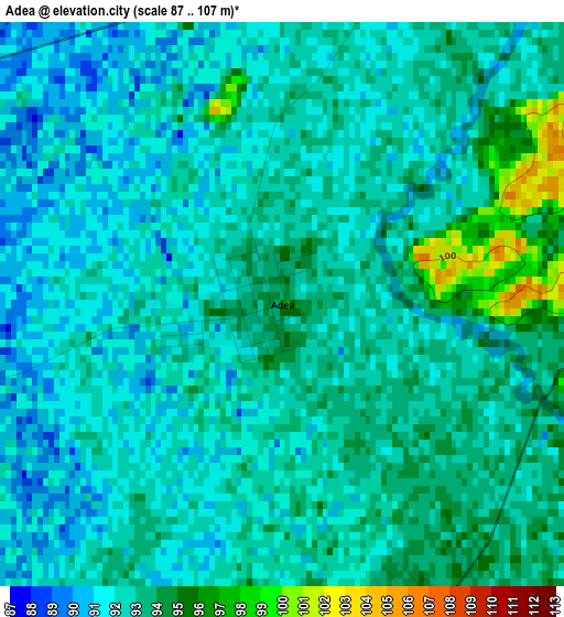 Adea elevation map