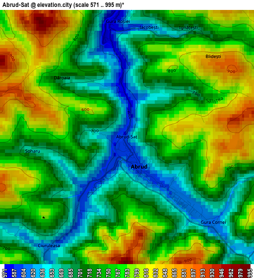 Abrud-Sat elevation map