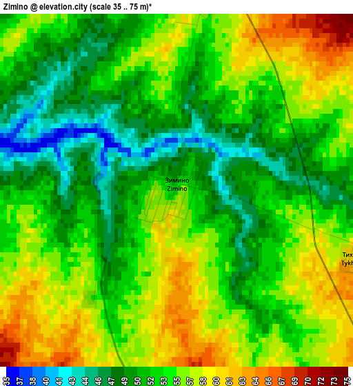 Zimino elevation map