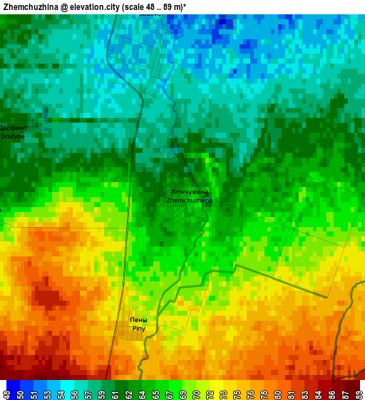 Zhemchuzhina elevation map