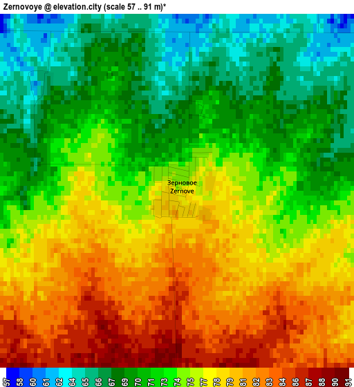 Zernovoye elevation map