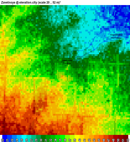 Zavetnoye elevation map